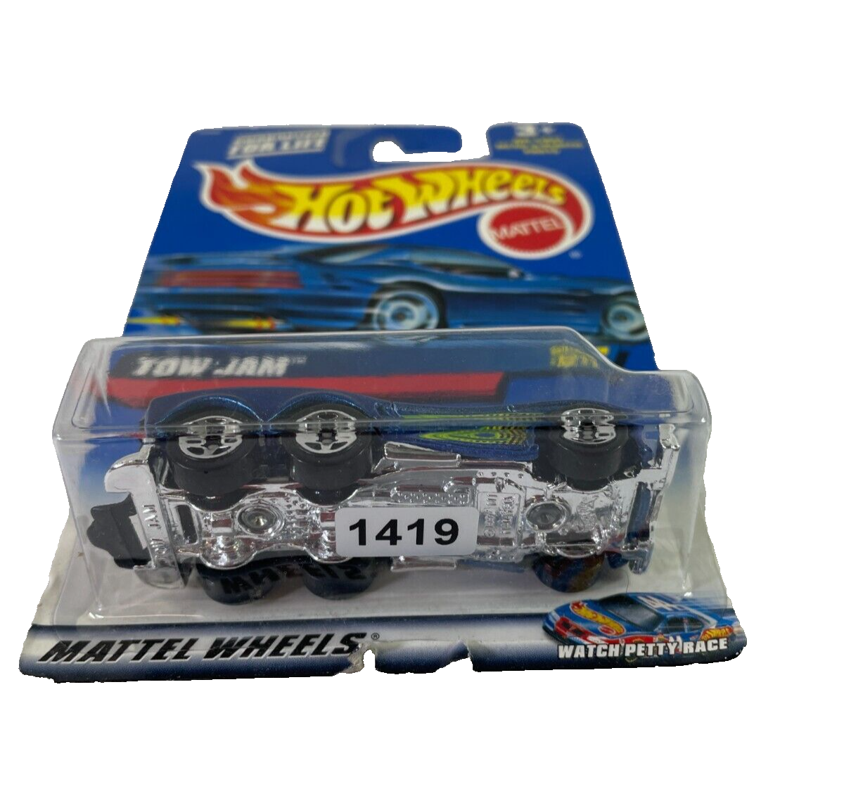 Hot Wheels Tow Jam Blue Tow Truck Custom Graphics Diecast Metal Collector #1419