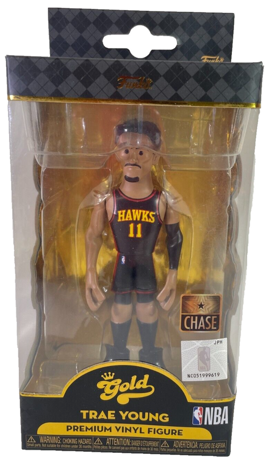 Funko Gold NBA Trae Young Chase Variant – Premium Vinyl Figure – Hawks #11