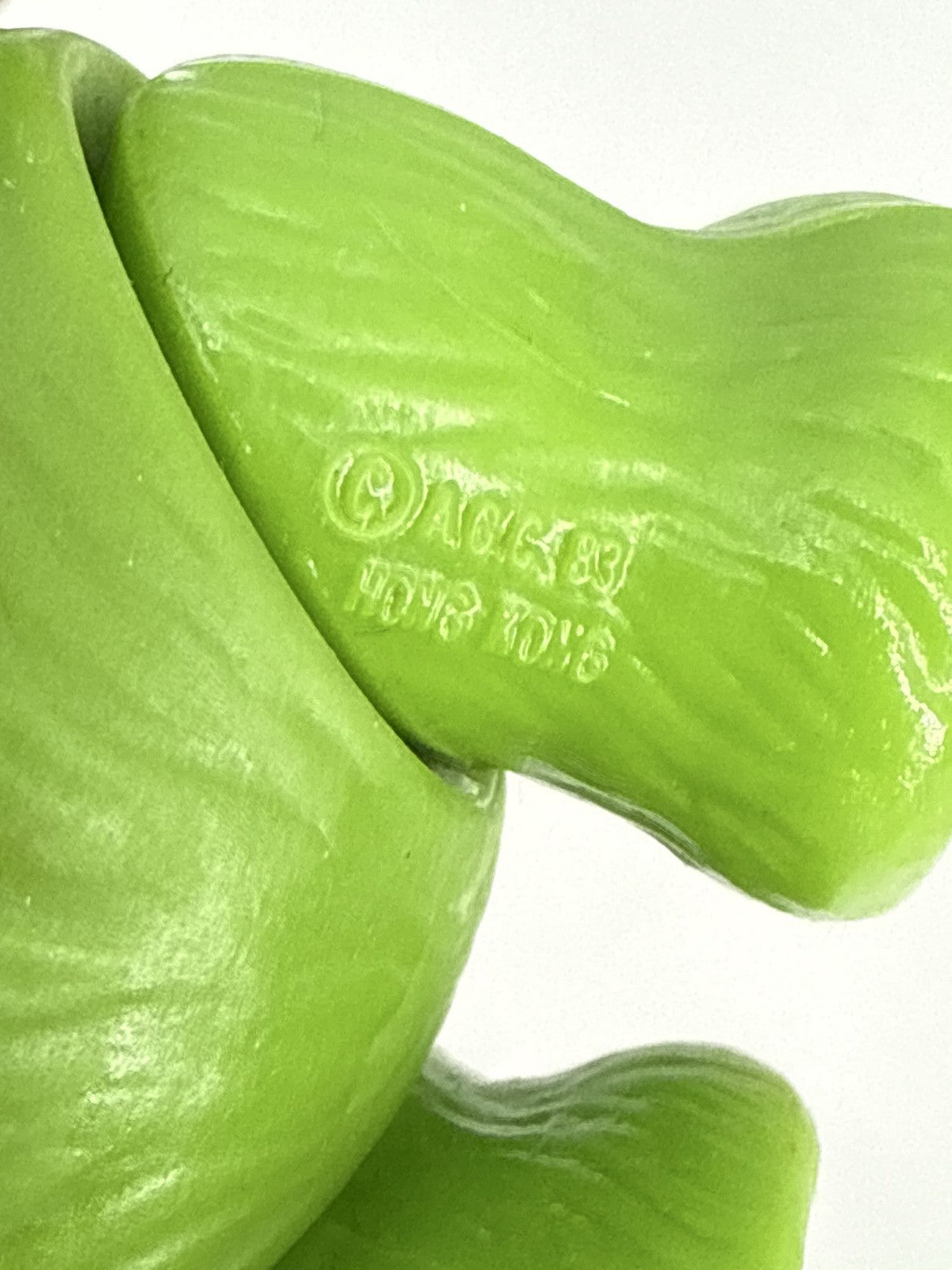 1983 Kenner Care Bears Good Luck Bear 3.5" Poseable PVC Green Shamrock