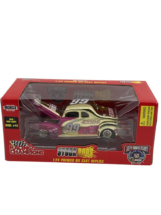 Vintage Racing Champions Stock Rods 1:24 Die Cast 1940 Ford Coupe NASCAR EXIDE 9
