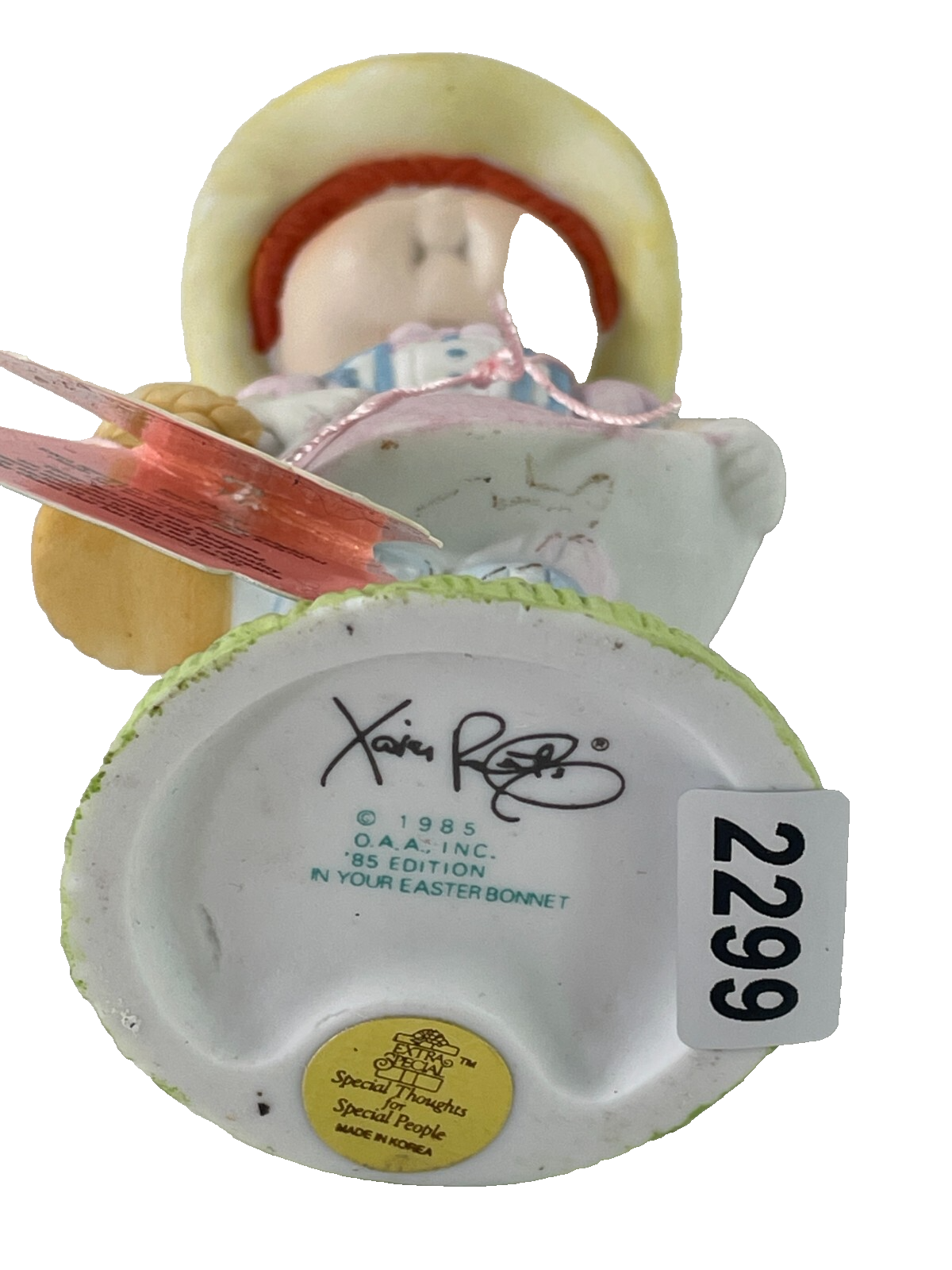 1985 Cabbage Patch Kids Ceramic Figurine In Your Easter Bonnet OAA Vintage