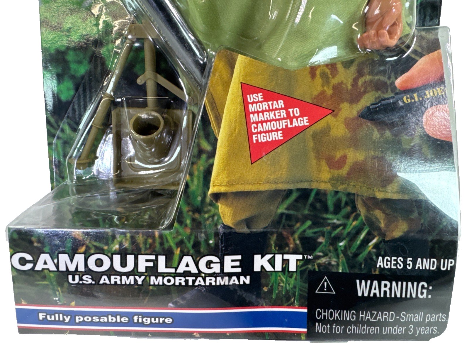 GI Joe Camouflage Kit US Army Mortarman 12" Figure 1999 Hasbro Vintage Set
