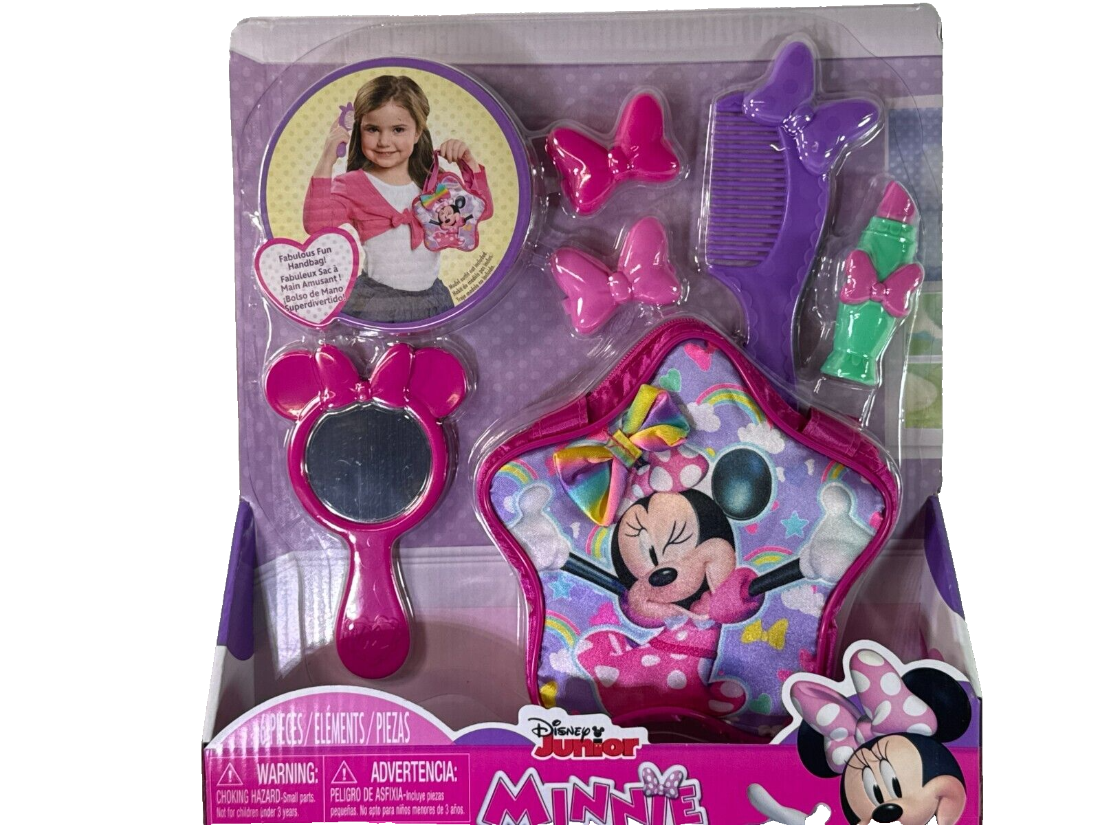 SEALED Disney Junior Minnie Mouse 6pc Fashion Accessory Set Pretend Play Dress