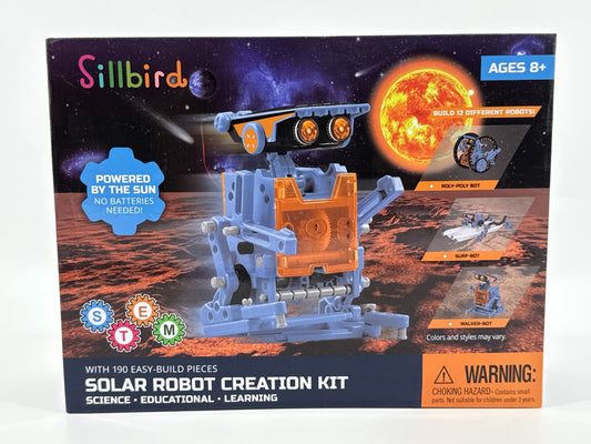 Sillbird Solar Robot Kit 12-in-1 STEM Build Toy R215E New Sealed Gift 8+ Kids