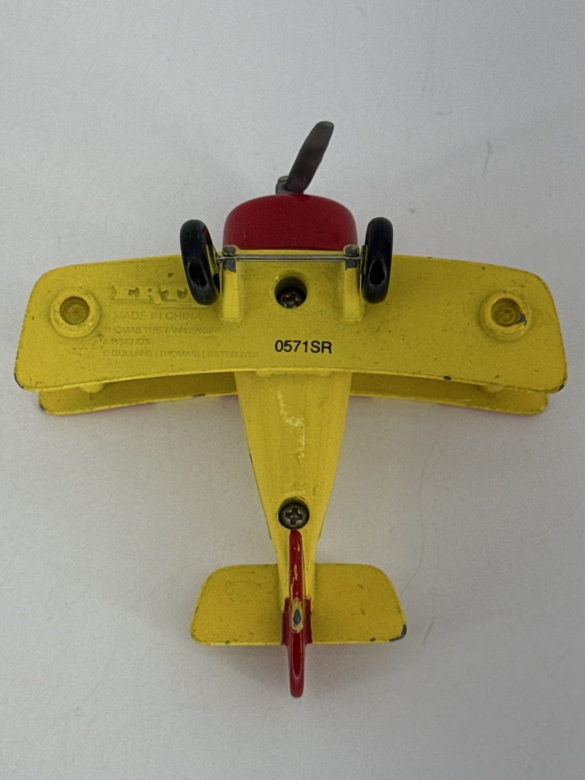 ERTL Thomas & Friends Bi-Plane Airplane Diecast Metal Yellow Red 1999