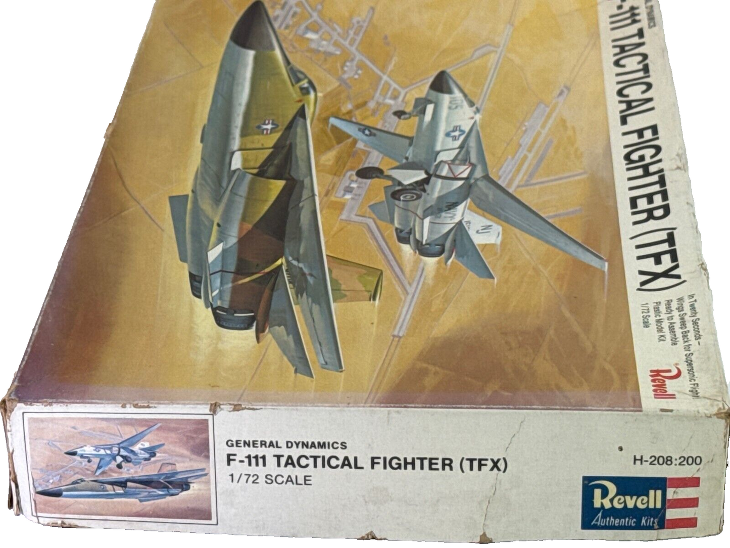 Revell F-111 TFX Tactical Fighter 1/72 Model Kit 1965 Vintage Swing-Wing USAF