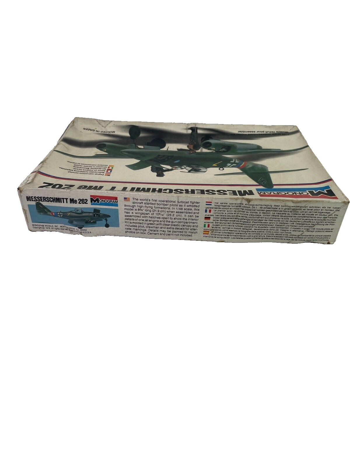 1/48 Scale Monogram, Messerschmitt Me 262 Airplane Model Kit #5410 BN Open Box
