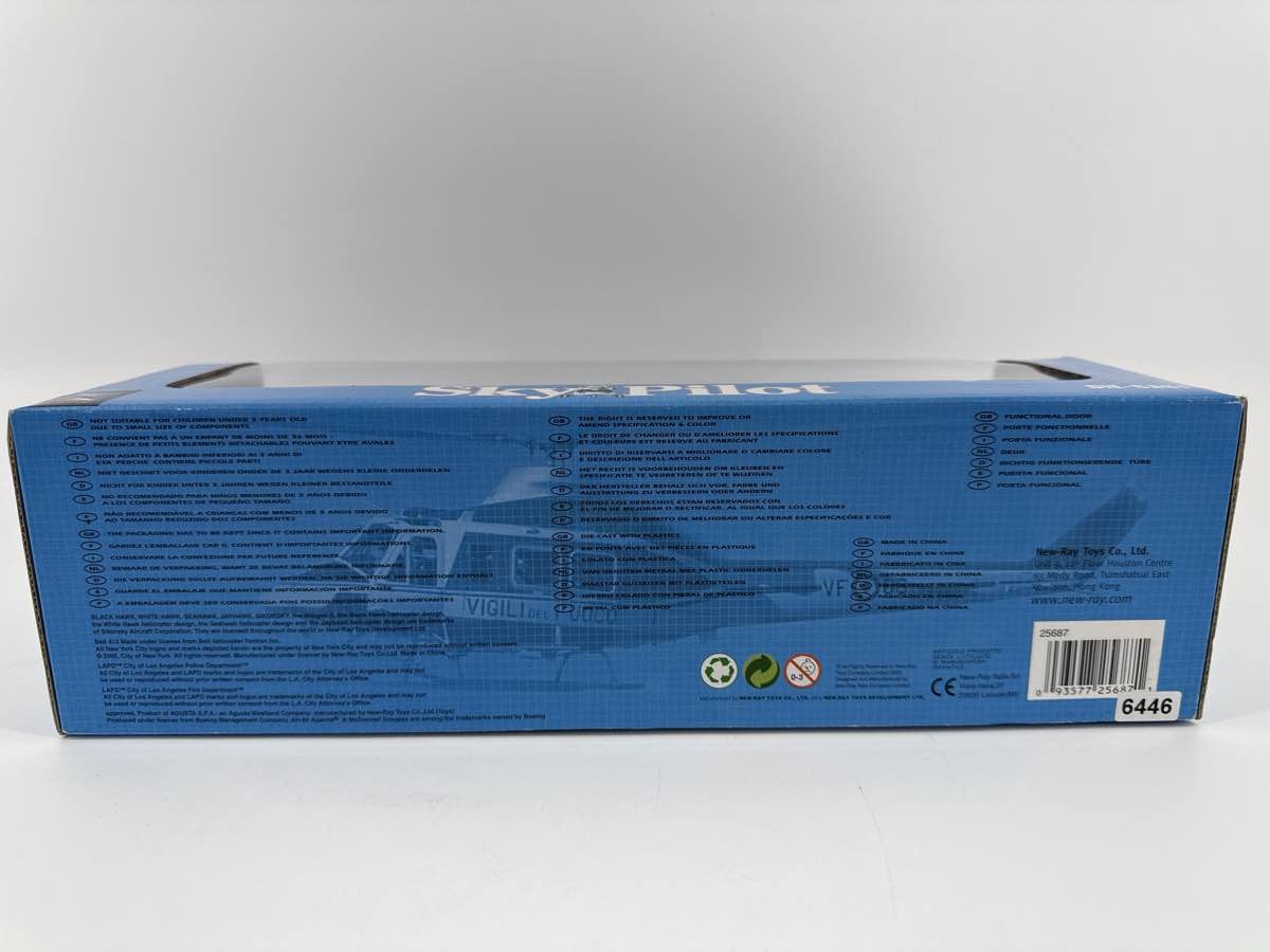 NewRay Sky Pilot 1:48 Bell 412 LAPD Police Helicopter Diecast Model N5929Z