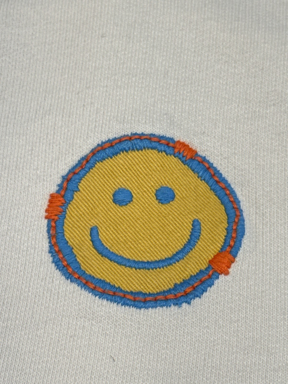 Cat Jack Smiley Face Sweatshirt Kids S (6/7) Beige Long Sleeve Crewneck