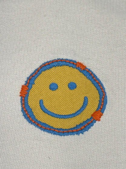 Cat Jack Smiley Face Sweatshirt Kids S (6/7) Beige Long Sleeve Crewneck