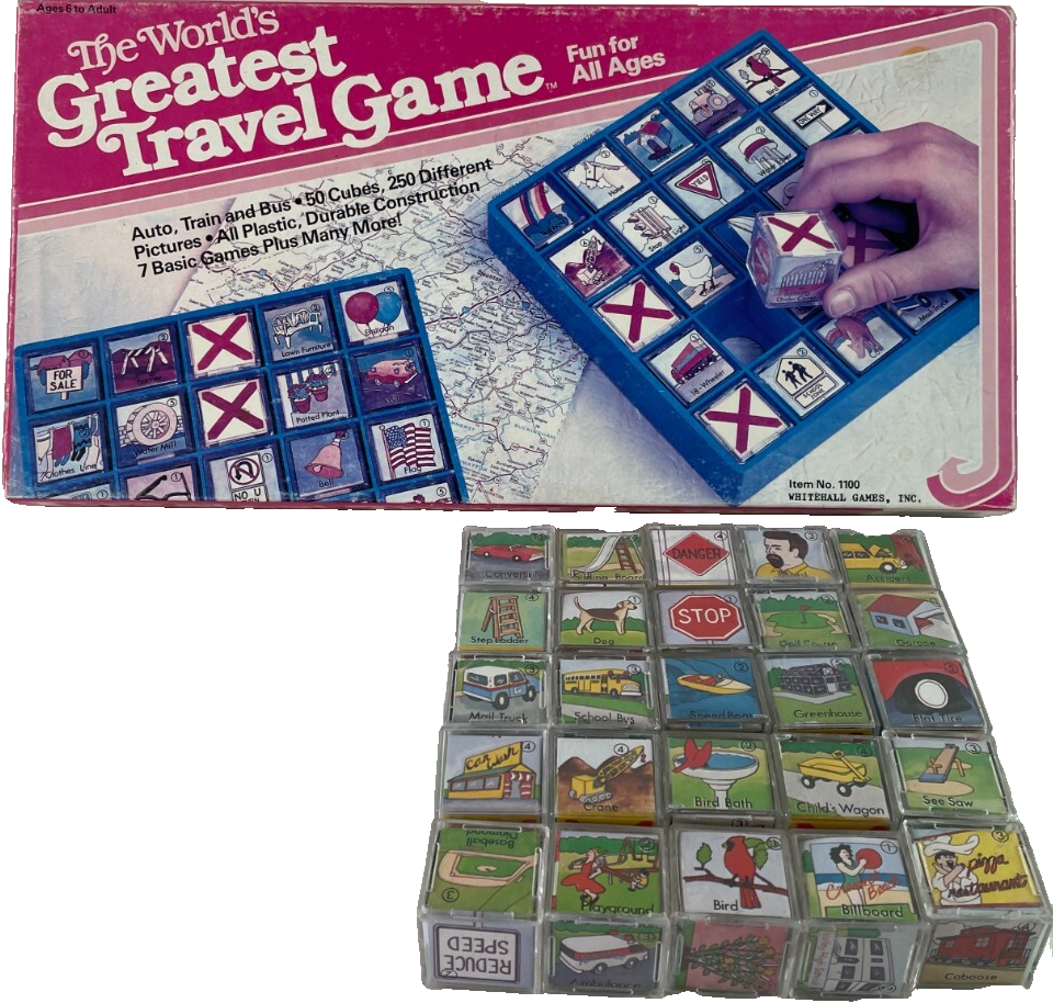 World’s Greatest Travel Game 1985 Whitehall Complete VTG Board Game Good Cond FS