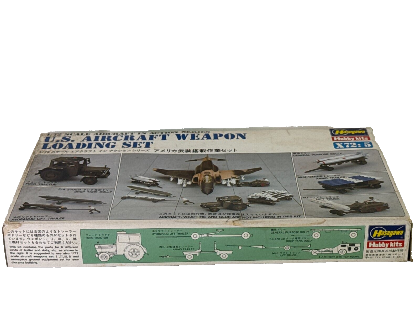 Hasegawa 1/72 US Aircraft Ground Equipment Set Ford Tractor Dolly Lift Truck Kit