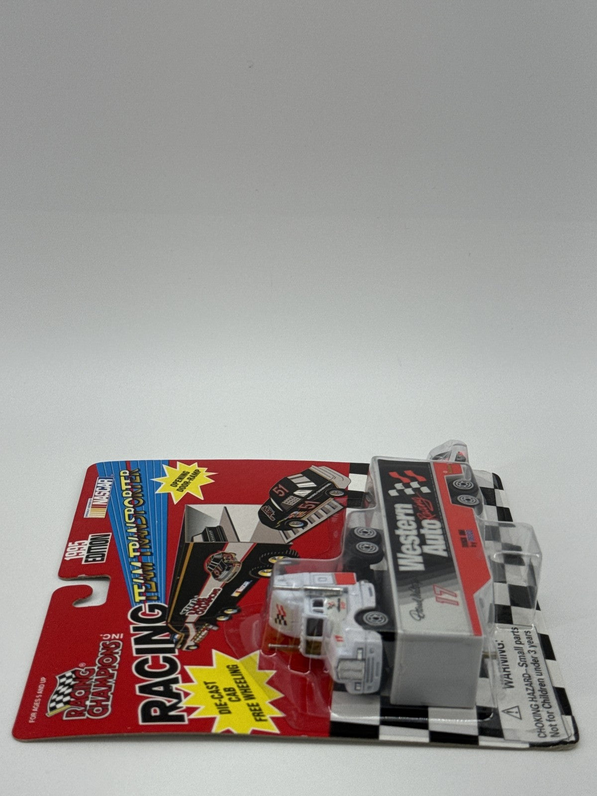 Vintage 1995 Racing Champions Western Auto Team Transporter NASCAR Die-Cast Truc