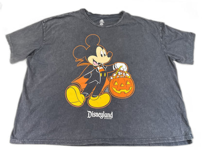 Disney Mickey Mouse Halloween Graphic Tee 3X Gray Short Sleeve Crewneck