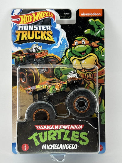 Hot Wheels TMNT Monster Truck Michelangelo Mikey Nickelodeon 3/4 NIP 2022