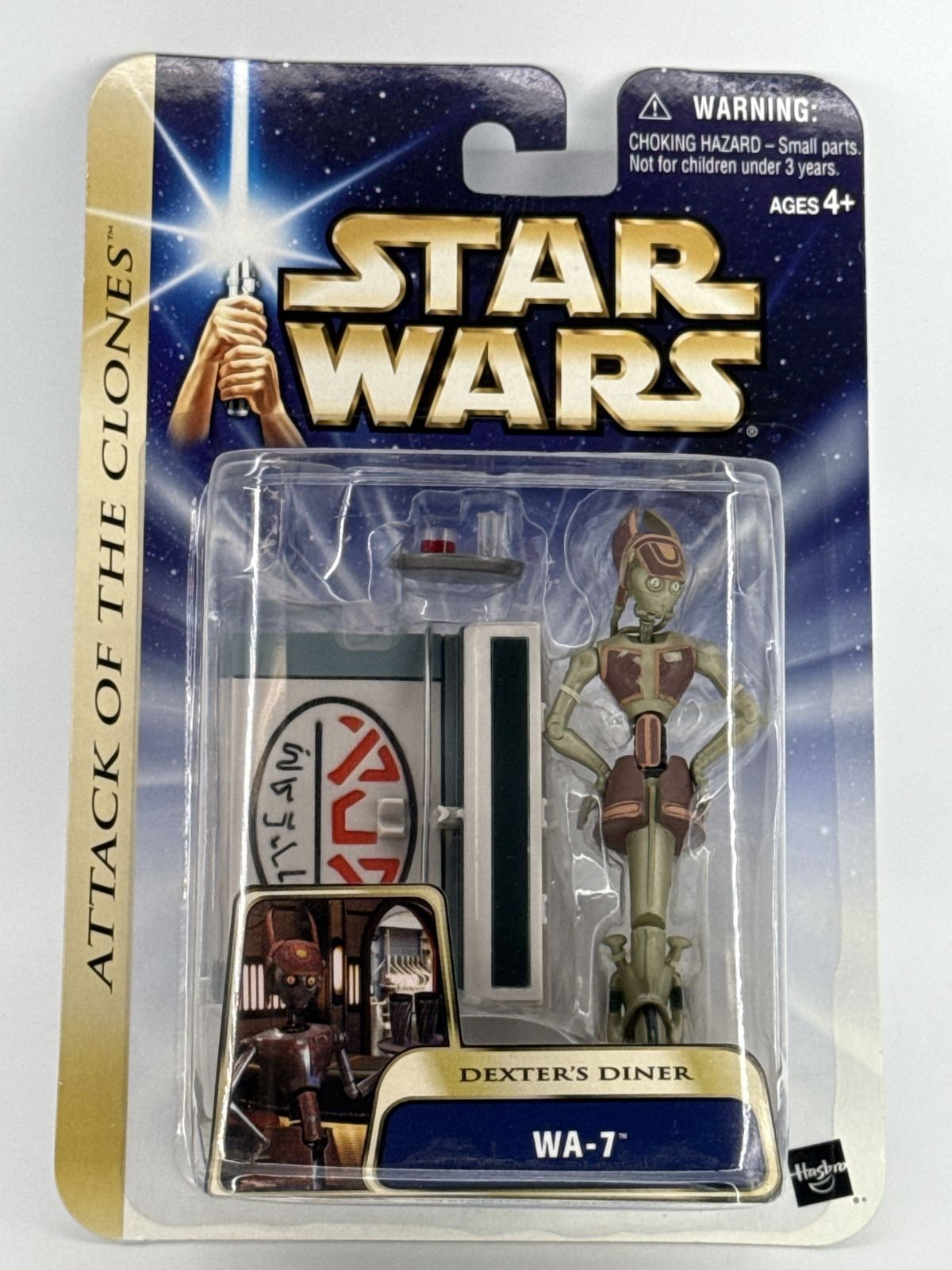 2003 Star Wars AOTC WA-7 Dexter's Diner Action Figure #28 Hasbro NIB