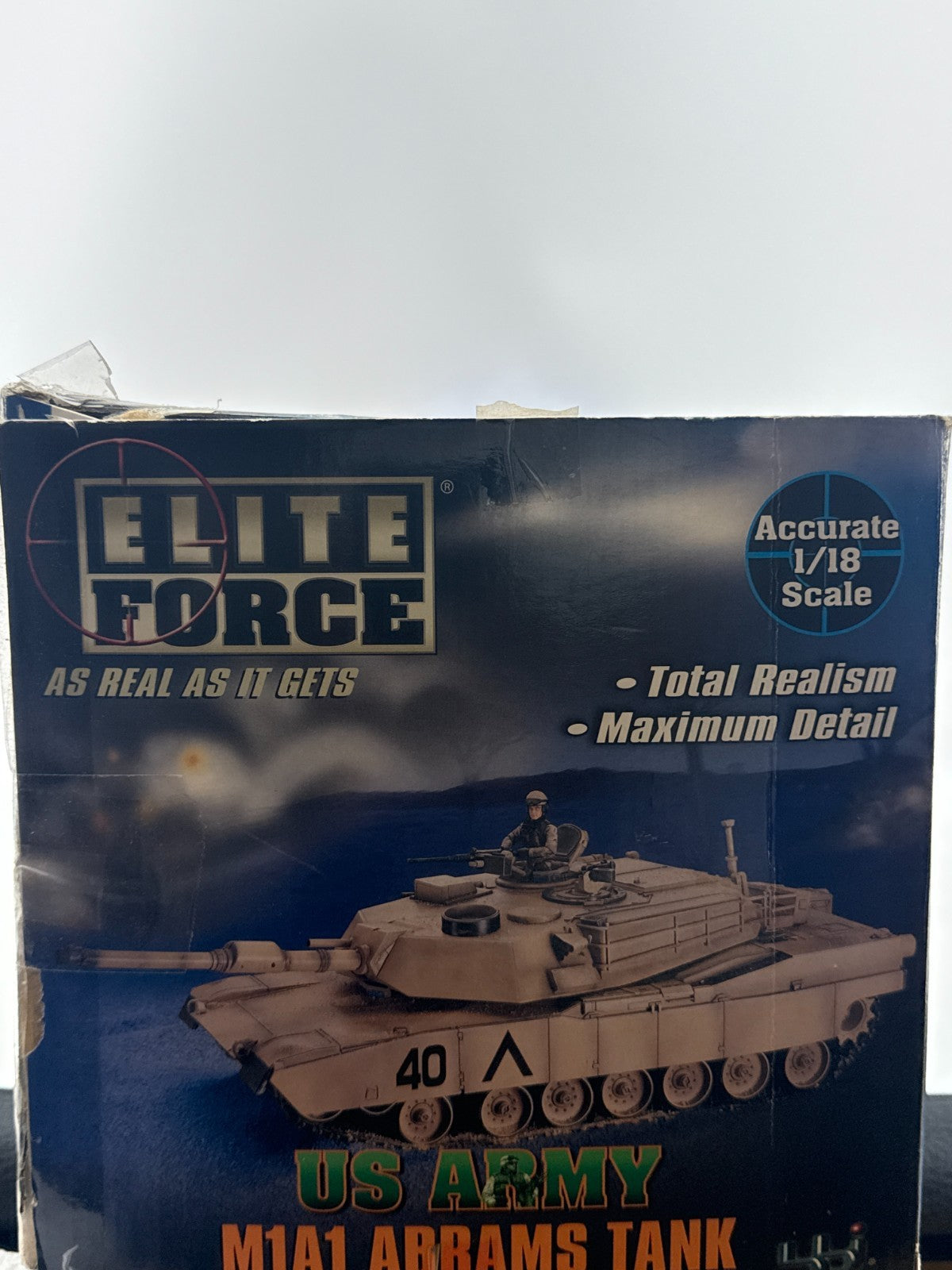 Elite Force M1A1 Abrams Tank 1:18 US Army Desert 2002 BlueBox BBI Realistic Mode