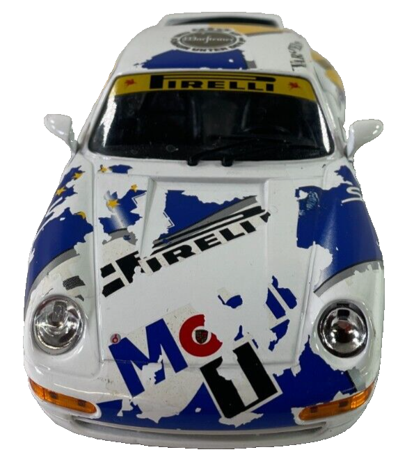 Burago 1:24 Porsche Carrera 911 1993 Rally Car Diecast Model Made in Italy Used