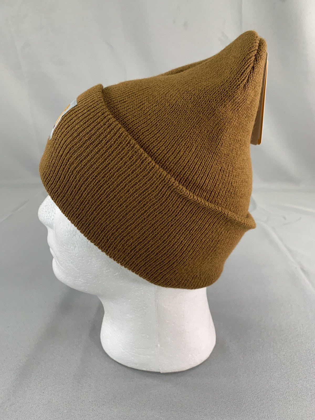 Carhartt Hat Beanie Fitted Mens One Size Brown Knit Cuffed Workwear Winter