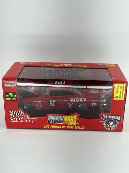 Racing Champions Stock Rods 1962 Chevy Bel Air 1:24 NASCAR 50th Anniv #47 Red