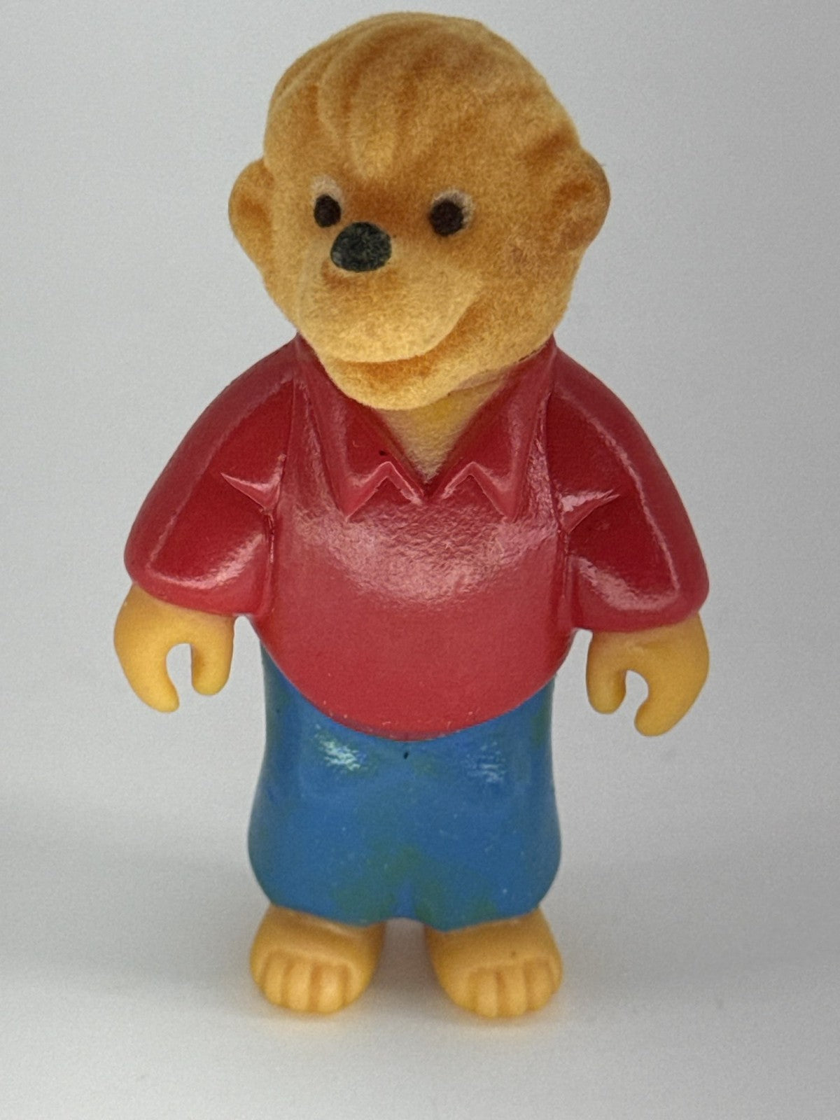 1986 Berenstain Bears Family Flocked Figures McDonald's Happy Meal Lot 4