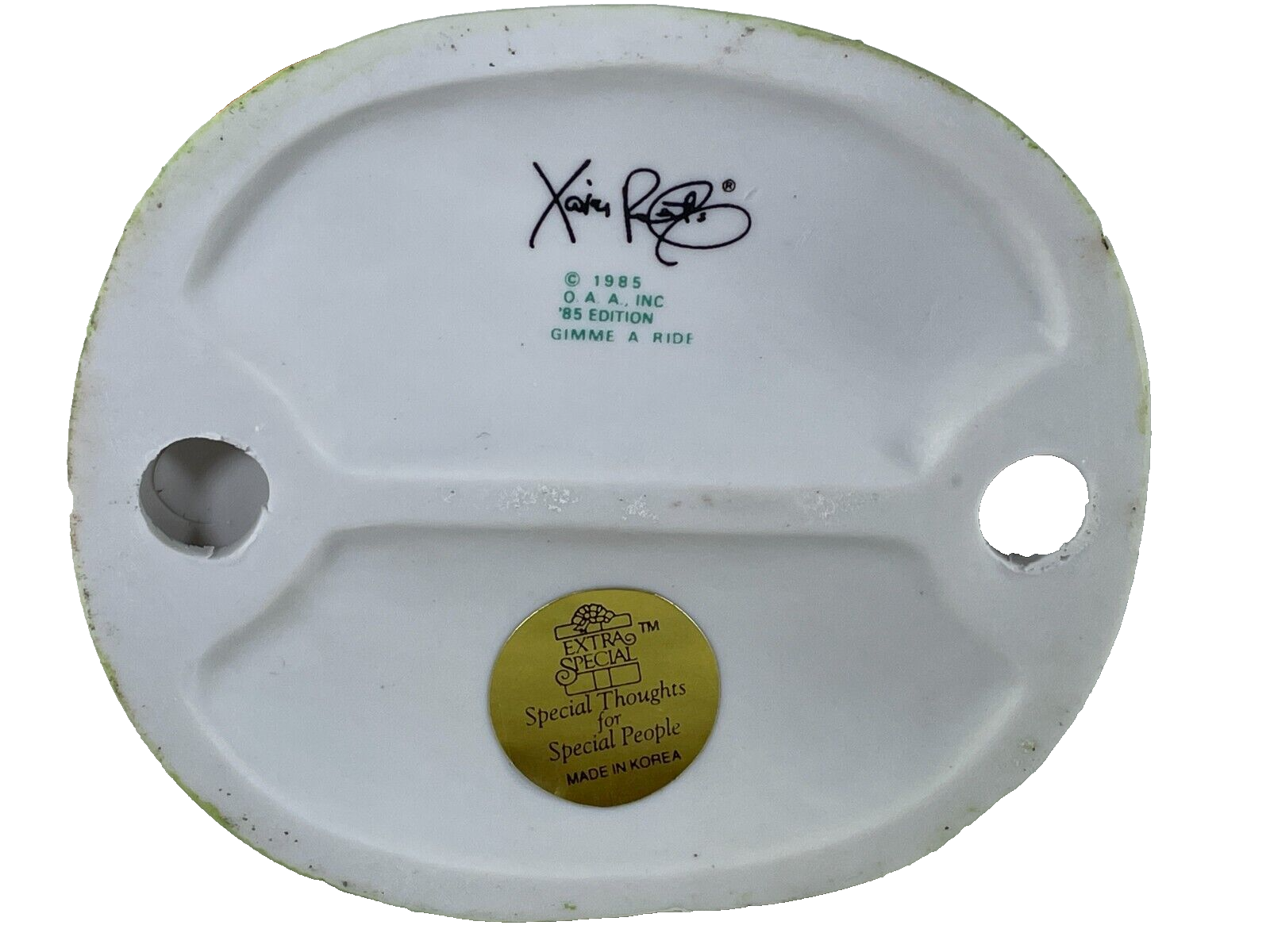1985 Cabbage Patch Kids Gimme A Ride Figurine Xavier Roberts Ceramic w Tag