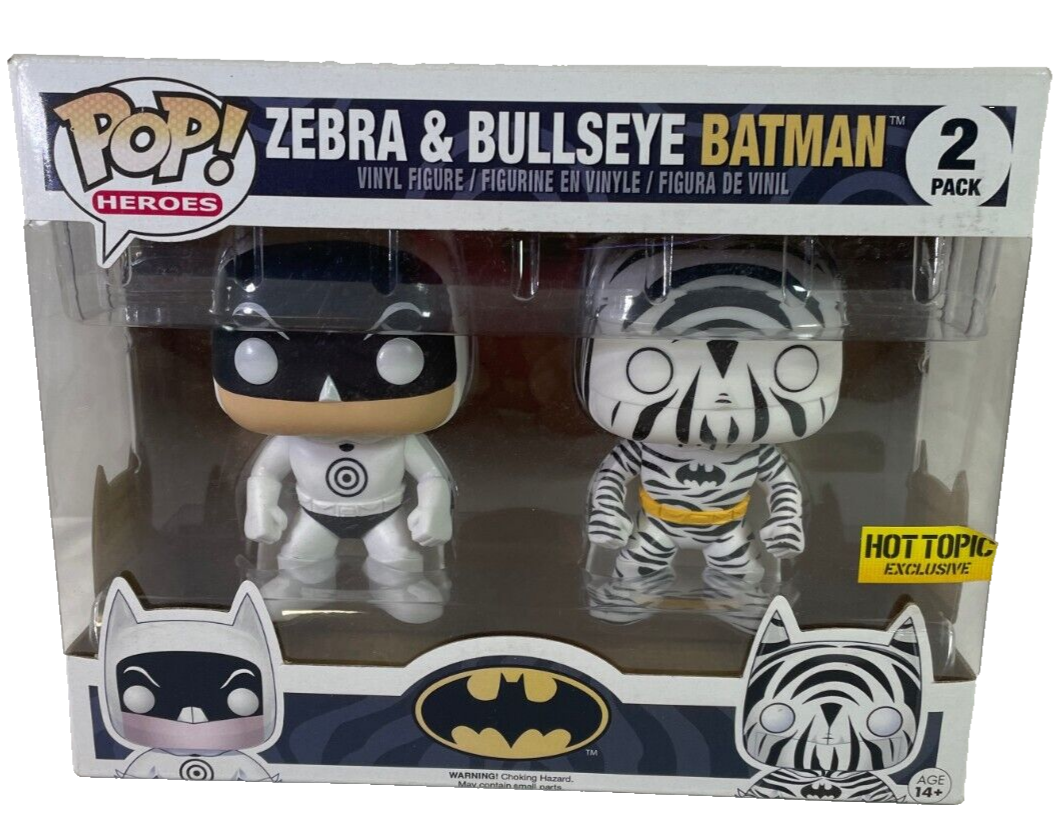Funko Pop! Zebra & Bullseye Batman 2-Pack Hot Topic Exclusive 2016 DC 2016