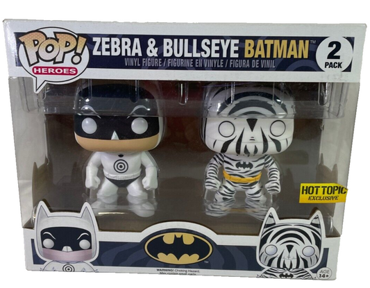 Funko Pop! Zebra & Bullseye Batman 2-Pack Hot Topic Exclusive 2016 DC 2016