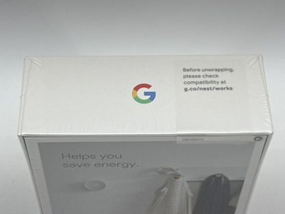 Google Nest Thermostat 4th Gen Snow White Smart Home Wi Fi Compatible Energy Box