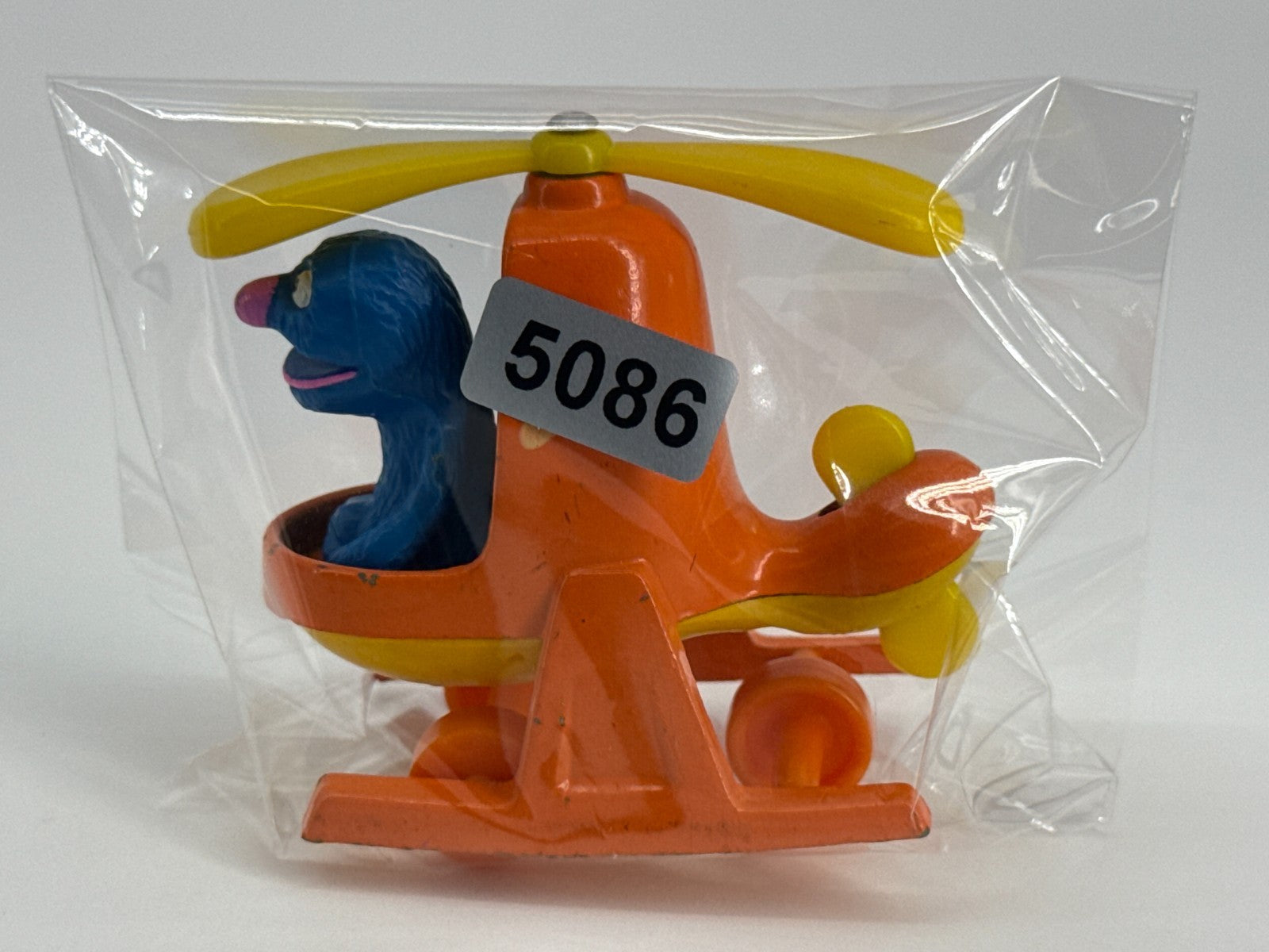 VTG 1970s Hasbro Sesame Street Grover Helicopter Toy Muppets Inc Hong Kong Rare