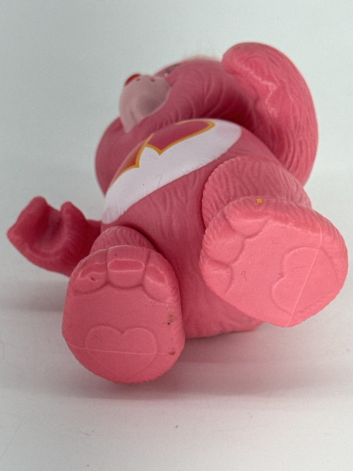 Care Bears Love A Lot Bear Figure Kenner 1983 PVC Pink Hearts 3