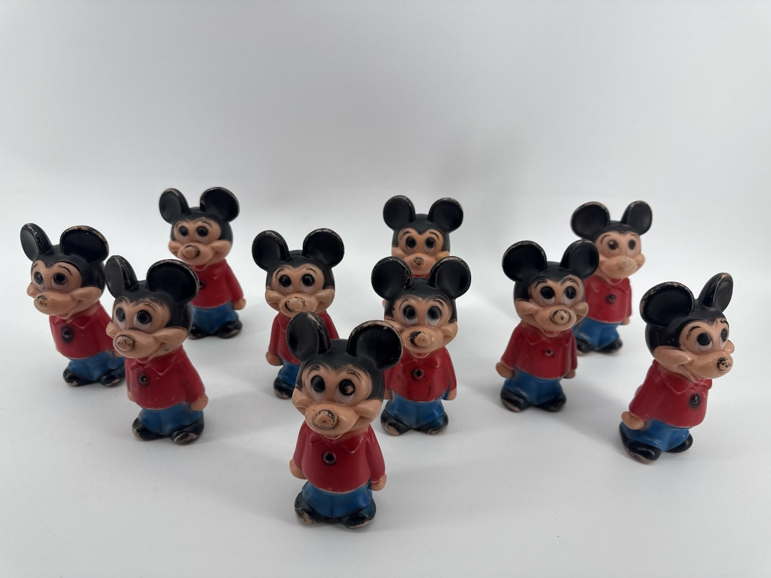 Lot of 10 Disney Mickey Mouse Figures 1960s Hong Kong