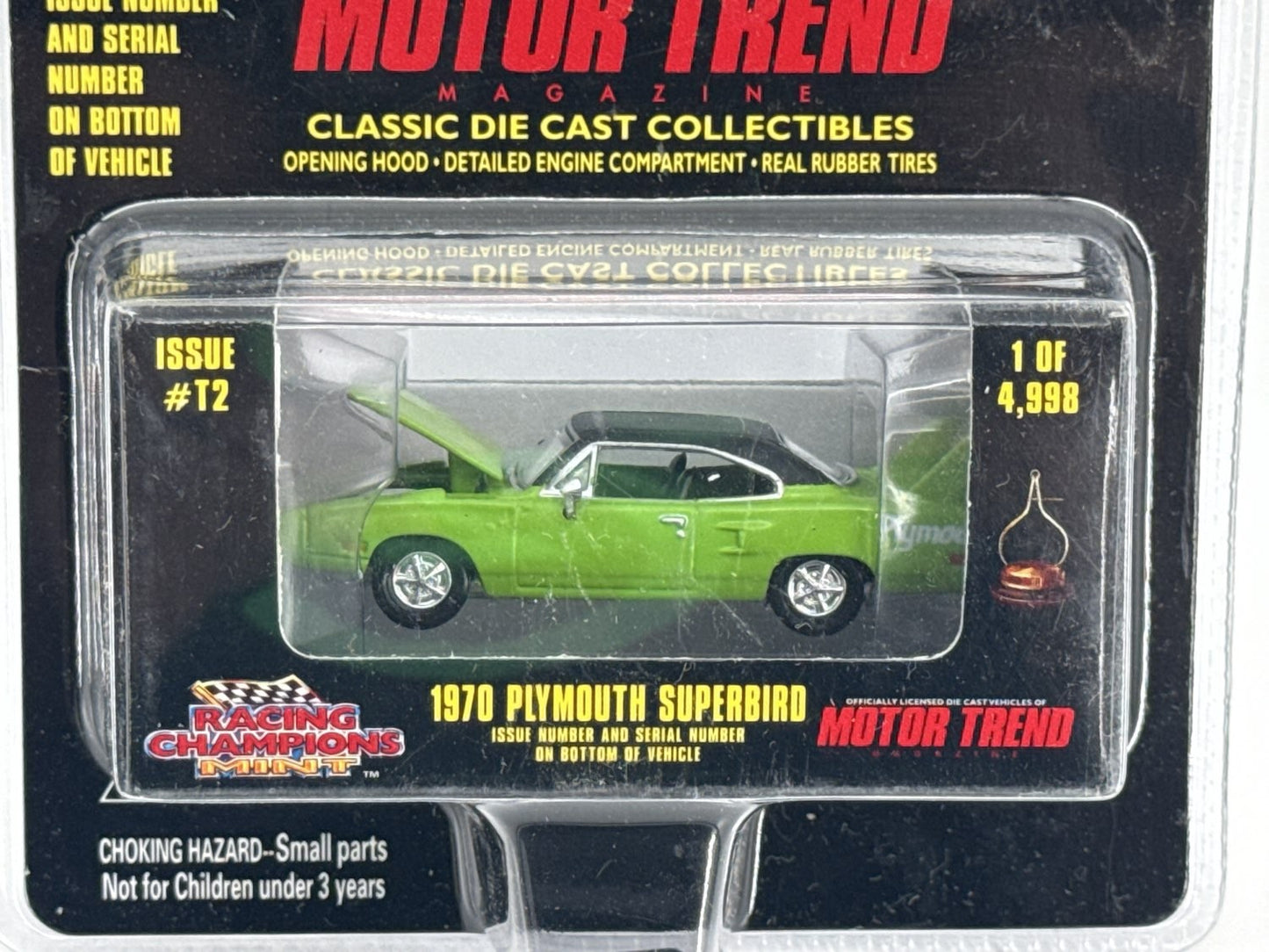 Racing Champions Motor Trend 1970 Plymouth Superbird Diecast 1:64 Green