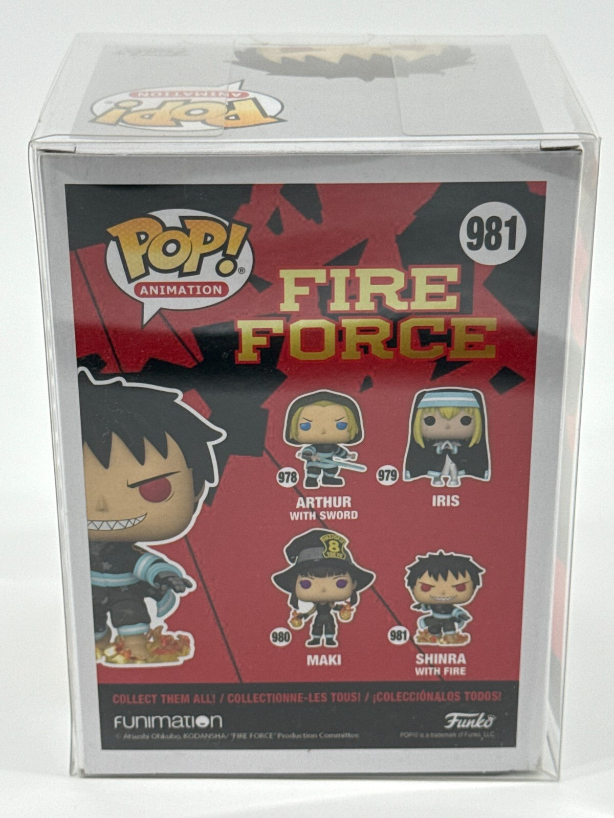 Funko Pop Fire Force Lot of 3 Set #978 980 981 Arthur Maki Shinra Vinyl Figures
