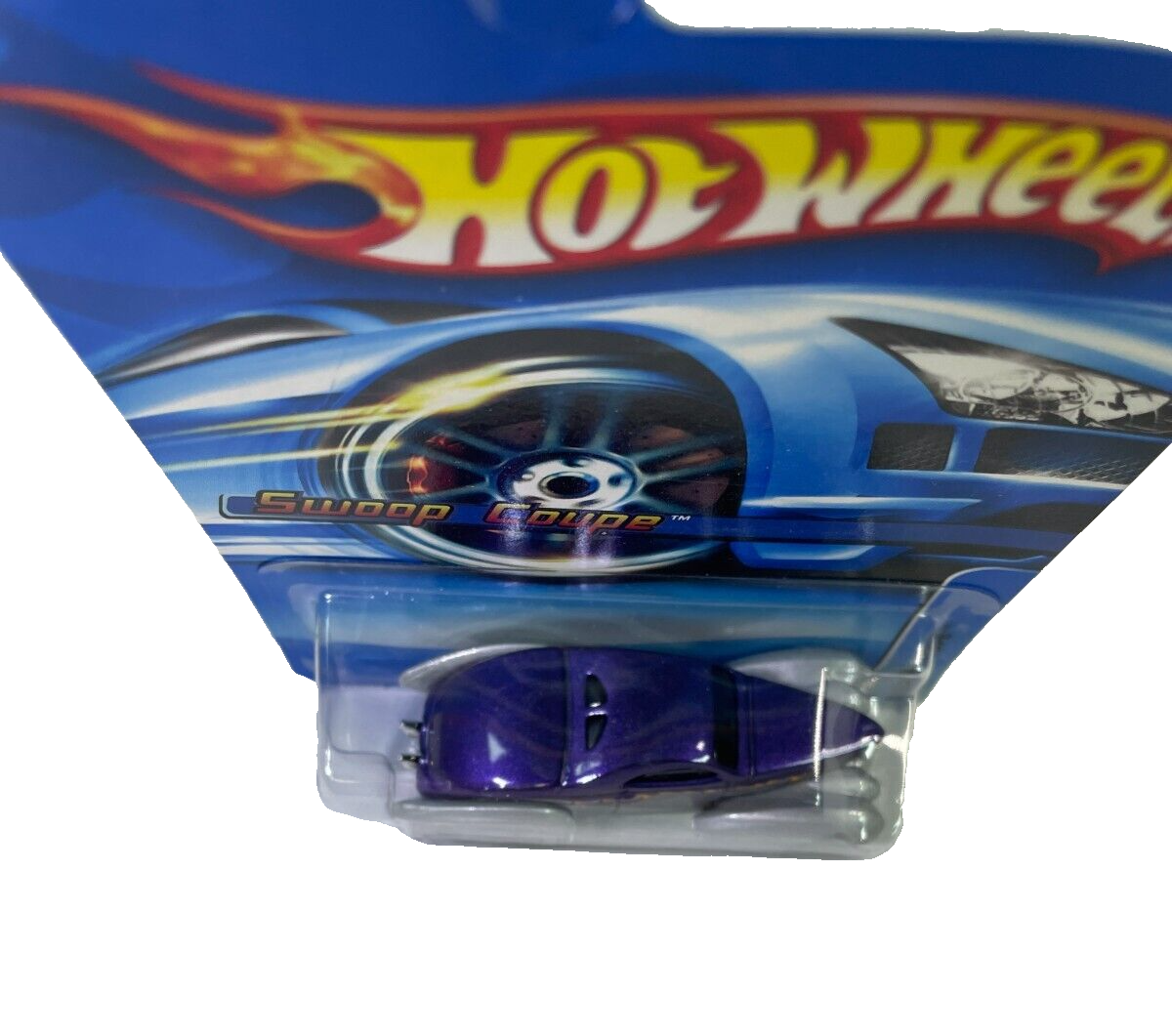 🔥 Hot Wheels Swoop Coupe #136 – Custom Concept Car Silver Flames Diecast!