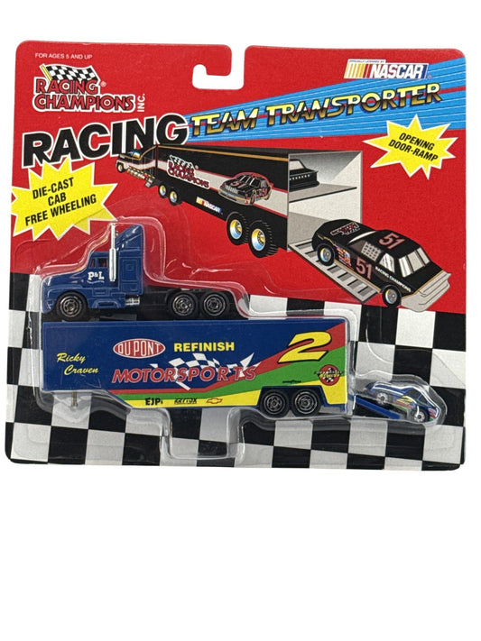 Vintage 1994 Racing Champions NASCAR Team Transporter Ricky Craven DuPont MOC