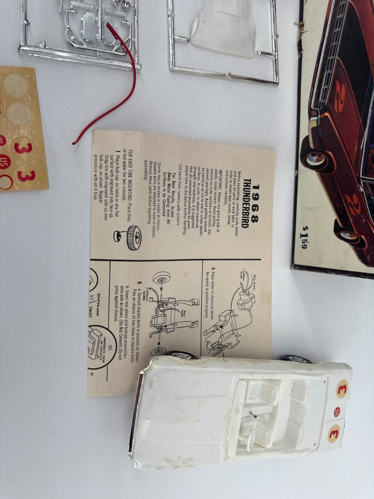 1968 Thunderbird Motorized Model Kit Eldon 1/25 Car Electric Power Boxed VTG