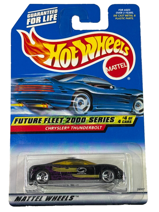 Hot Wheels Future Fleet 2000 Chrysler Thunderbolt #4/4 Black Purple NIP