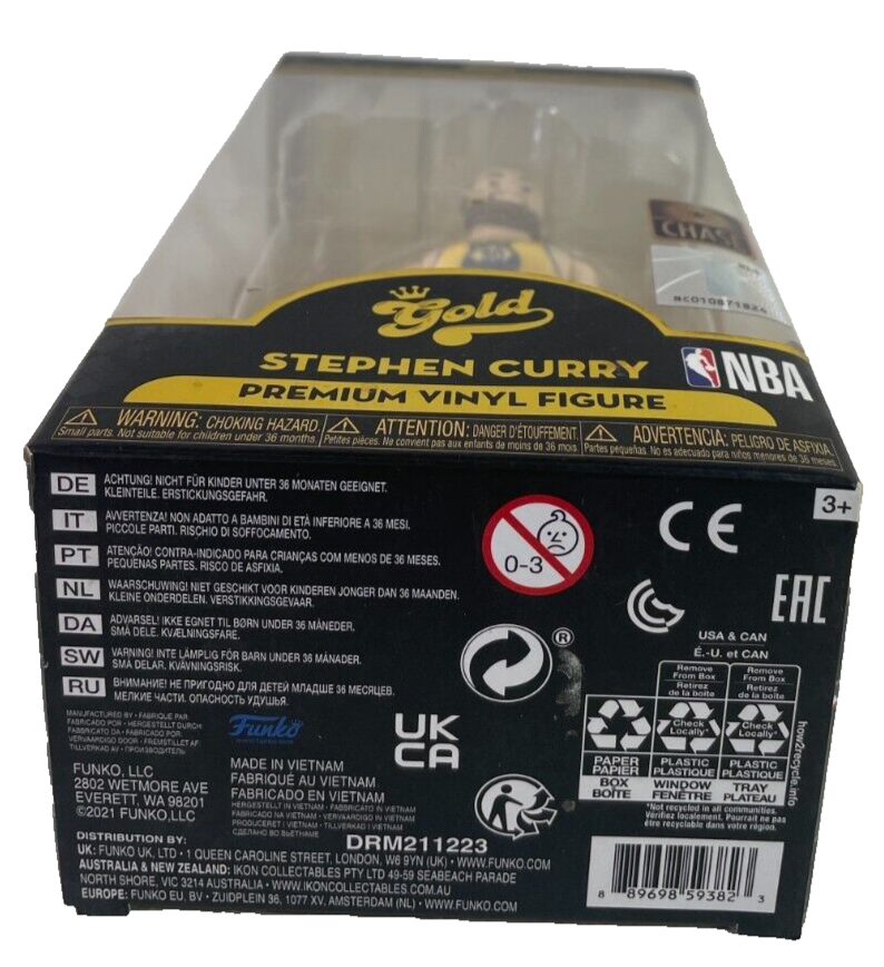 Funko Gold NBA Stephen Curry Chase Variant – Premium Vinyl Figure Warriors