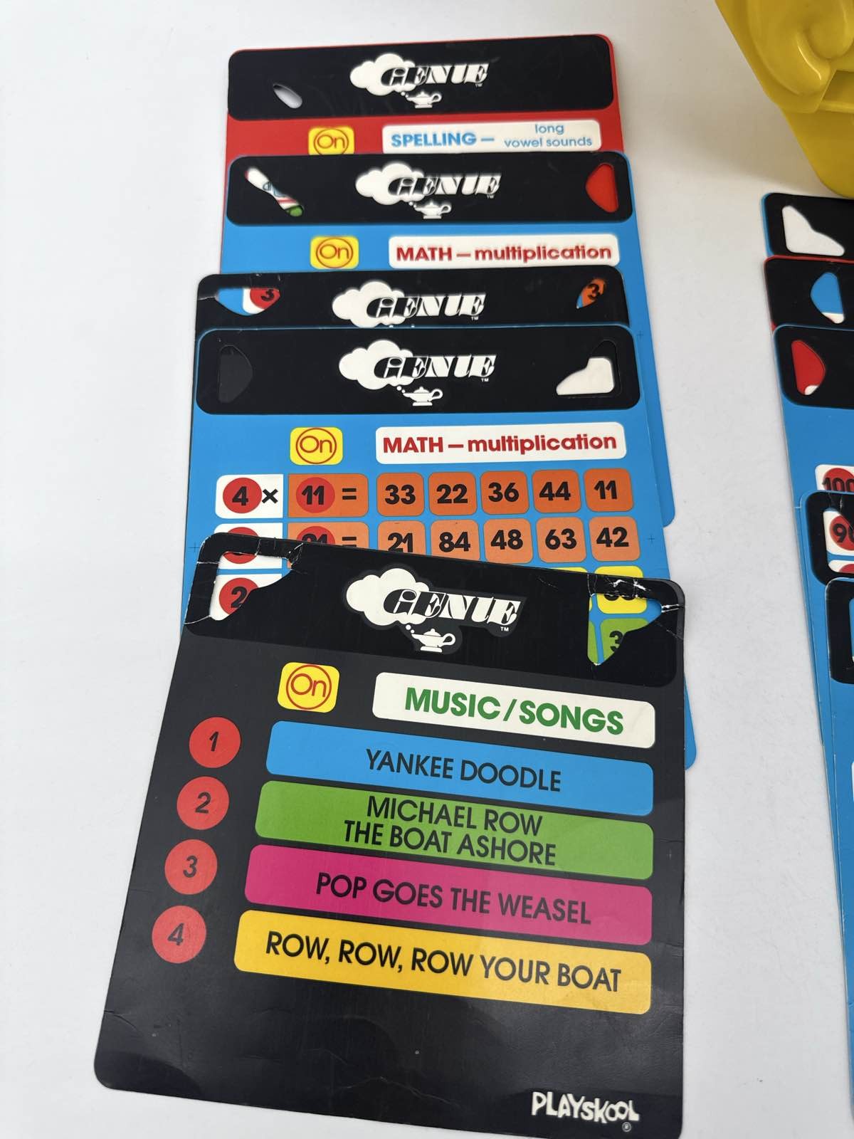 1981 Playskool Genie Electronic Toy Math Music Spelling Cards