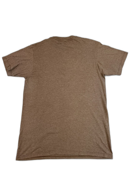 Tee Luv Mr. Owl Cartoon Graphic Small Brown Vintage Polyester Cotton