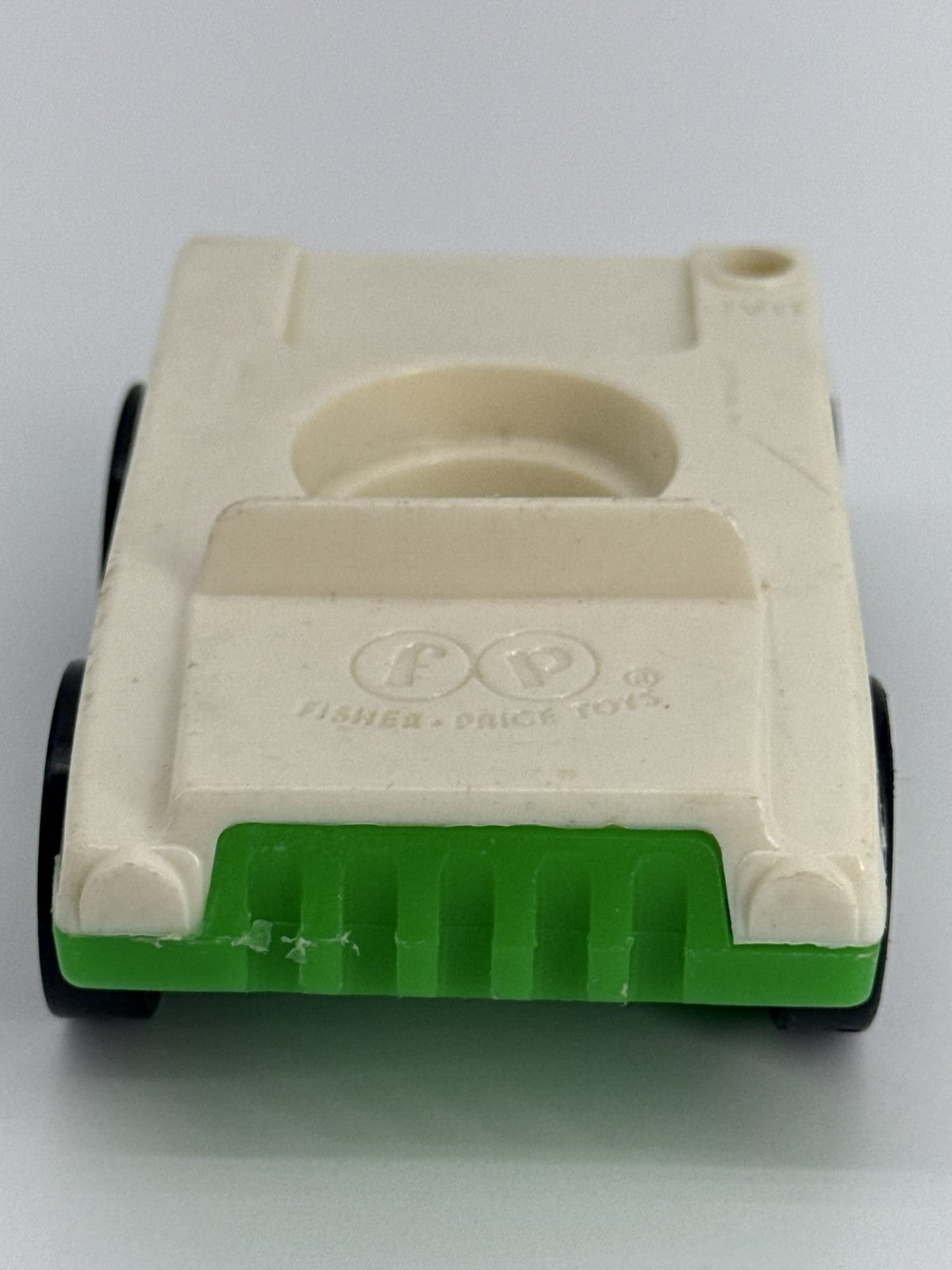 Fisher Price Little People White Green 2-Seat Car Vehicle Toy