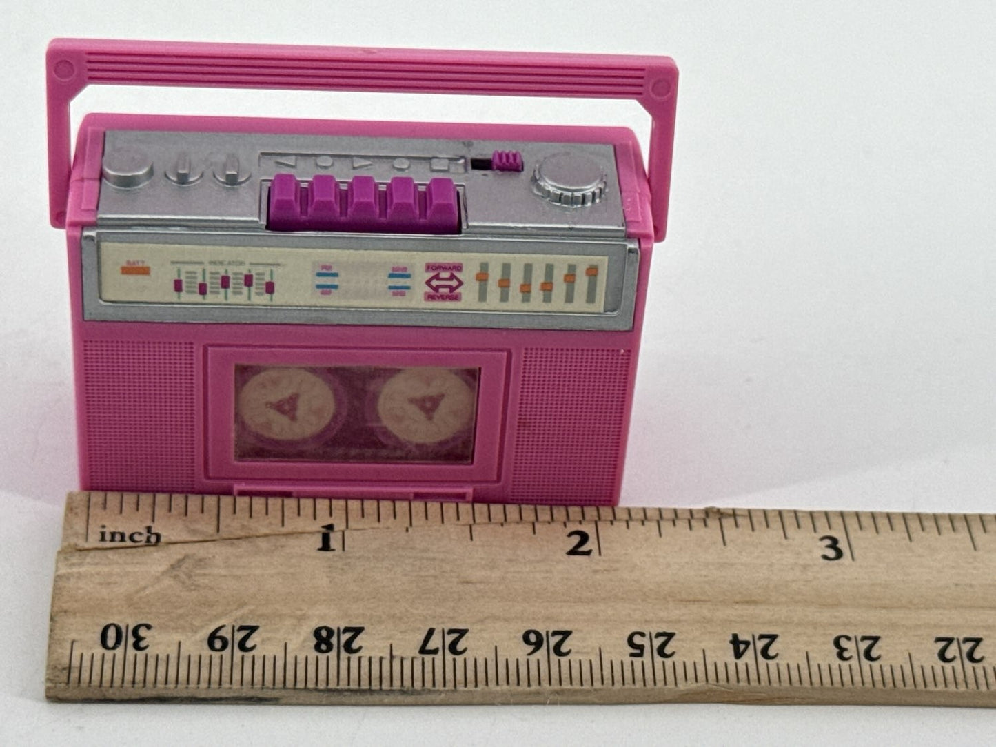 Barbie Pink Boombox Cassette Wind Up 1980s Toy