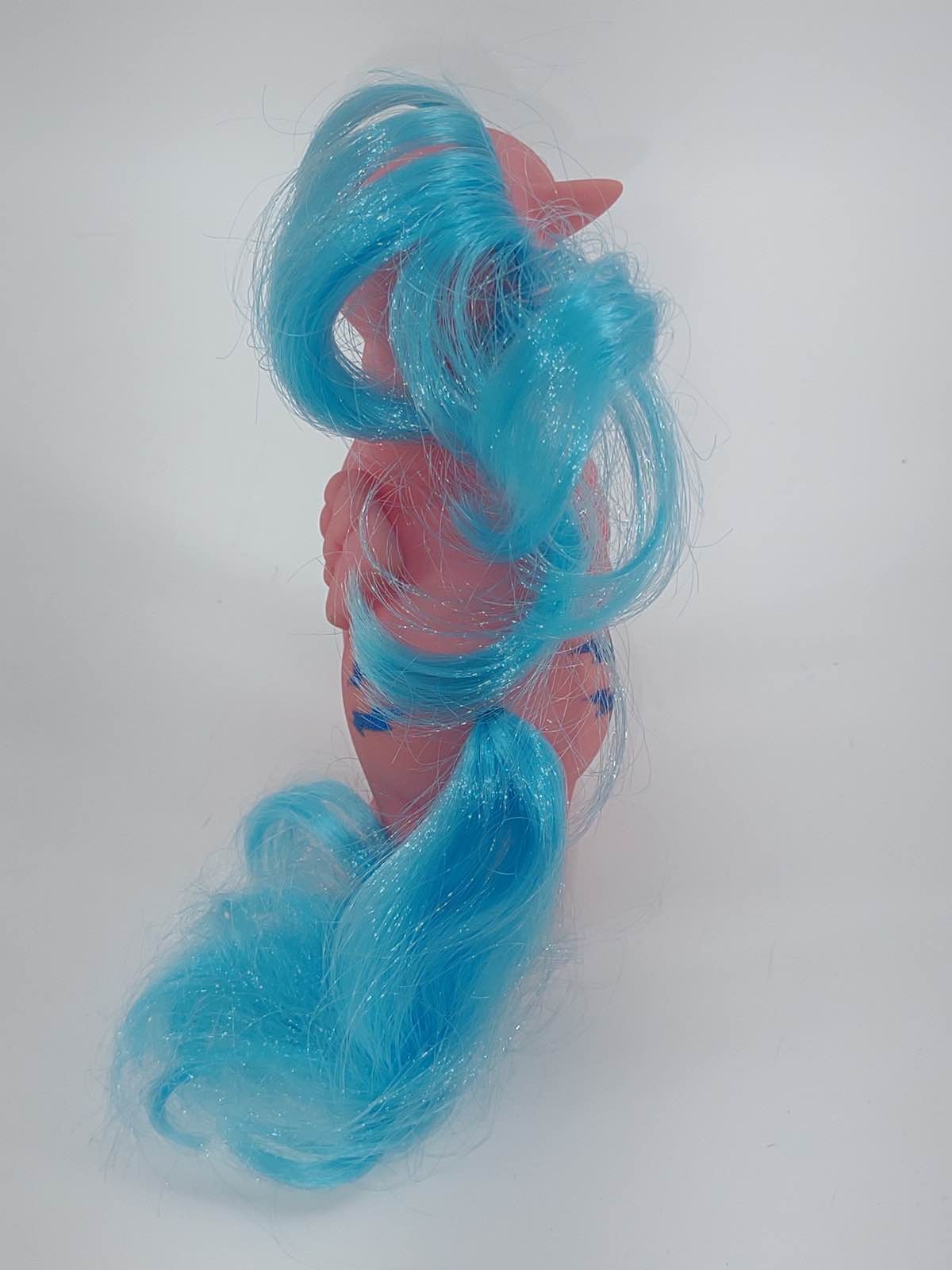 1983 MLP G1 Firefly Pink Pegasus Blue Hair Lightning Bolts