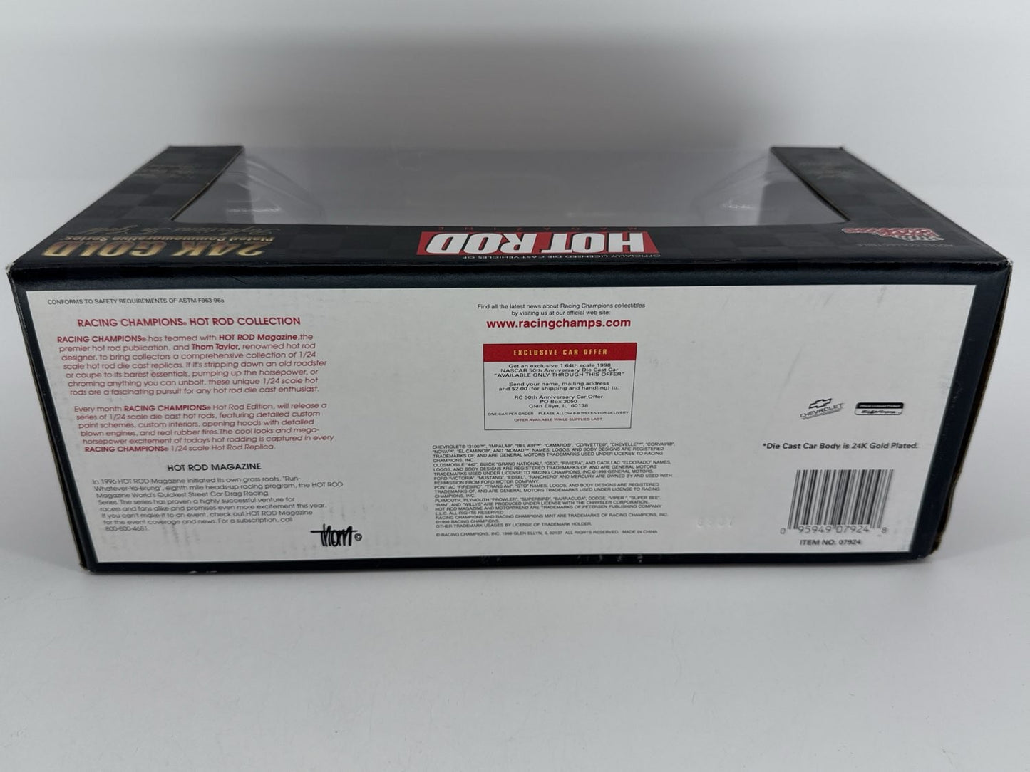 Racing Champions 24K Gold Plated Hot Rod Reflections 1:24 Diecast 1/4998