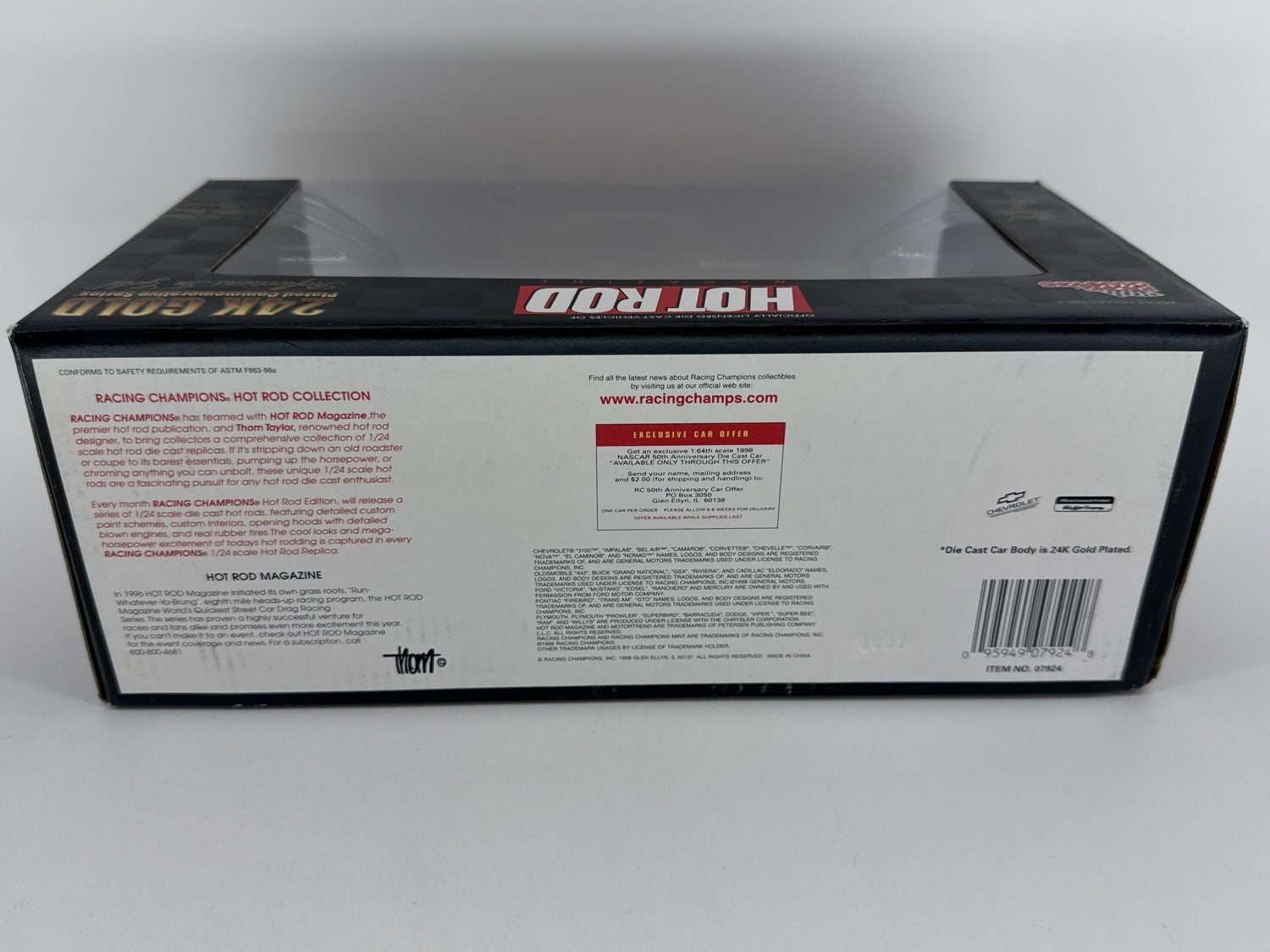Racing Champions 24K Gold Plated Hot Rod Reflections 1:24 Diecast 1/4998