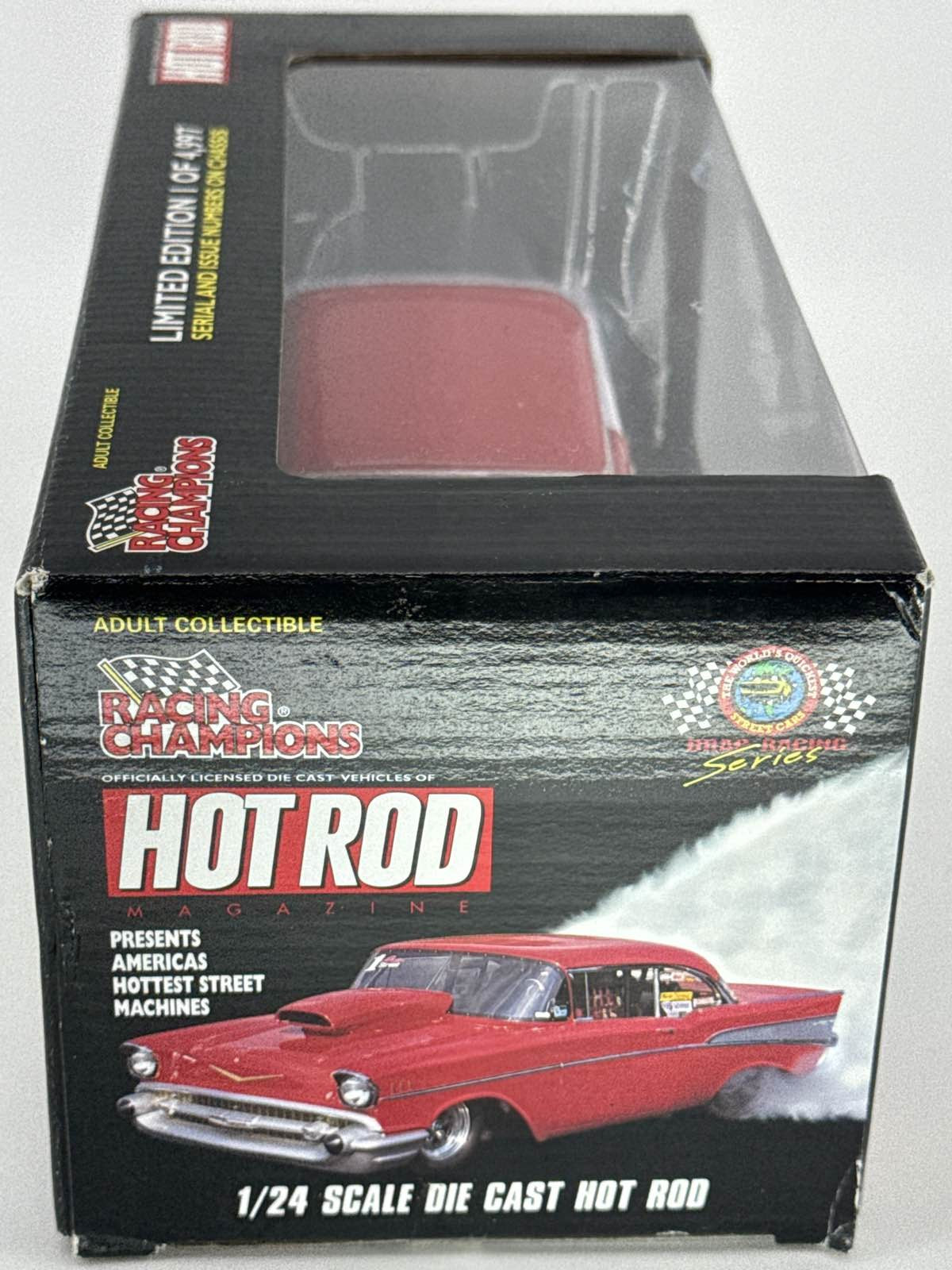 Racing Champions 1955 Chevy Bel Air Hot Rod 1:24 Diecast Red/White Issue #8