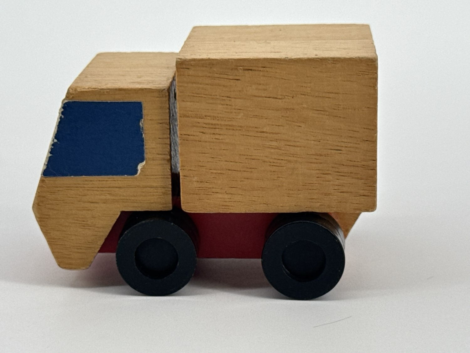 1971 Mattel Wooden Block Truck 8700-01 Korea Blue Delivery