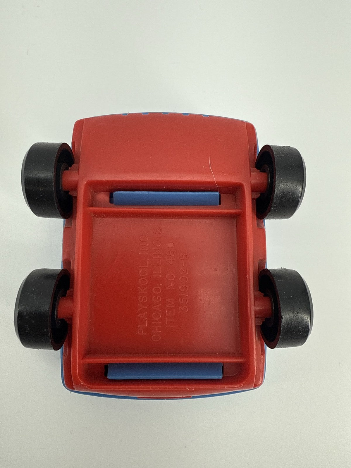1974 Playskool Familiar Places #480 Red Blue Car Toy Block People