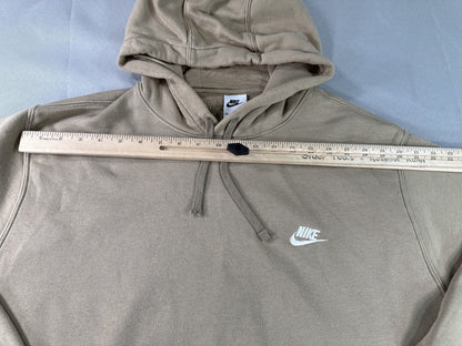 Nike BV2654 247 Pullover Hoodie Mens XXL TTG EEG Tan Cotton Blend Graphic Fleece